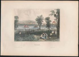 1856 Vác (Waitzen) színezett acélmetszet / colored etching 26x19 cm