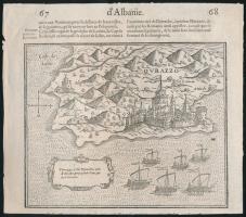 1588 Sebastian Münster: Durazzo, Albánia / Albania Cosmographia Universalis. Fametszet / Wood engraving 25x20 cm