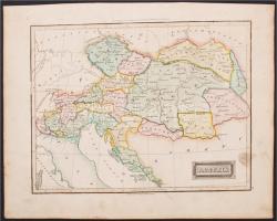 1822 Lizzard W. D.: Austria-Magyaroroszág téképe / Map of Austria-Hungary colored etching  29x23 cm