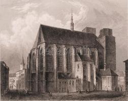 cca 1870 St Mauritiuskirche in Olmutz acélmetszet engraving  31x22 cm