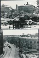 1980. augusztus 28. Budapest, MÁV ház robbantása a Marx téren, 7 db fénykép, 13x18 cm