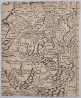 cca 1513 Kelet Franciaország térképe. Ptolemaios Geographia c. munkájának késői kiadásából. Korabeli...