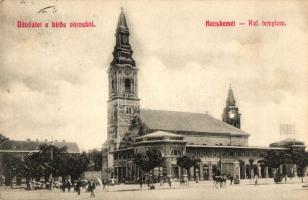 Kecskemét, Református templom, Rosenfeld Mór üzlete; kiadja Politzer Sándor