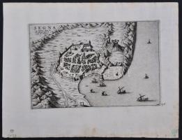 1704 J. Covens és C. Mortier: Segna (Velencai öböl) rézmetszet / Segna bay of Venice. Etched picture 36x29 cm