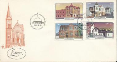 Historic buildings set + block on FDC Történelmi épületek sor FDC-n + blokk FDC-n