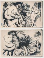 Popeye erotikus lapok, 5db, 9x14cm