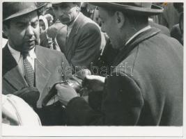 1946 Korabeli fotó: Teleki téri piac,hátoldalon feliratozva, 9x12cm