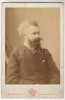 cca 1900 Munkácsy Mihály keményhátú fotó / Photo auf Kartonage 11x16 cm