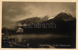 4 db RÉGI felvidéki képeslap a Tátrából; Tátraszéplak, Csorba-tó, Óriás vízesés / 4 old Upper Hungar...