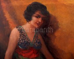 Ilnitzky jelzéssel: Táncos lány. Olaj, vászon, keretben, 70×50 cm