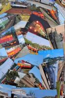 73 db MODERN mozdony, vonat motívumú képeslap, megíratlan, kiváló minőségű / 73 modern motive cards, locomotive, train, unwritten, excellent quality