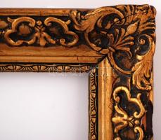 Dekoratív fa képkeret, belső:30×40 cm, külső:40×50 cm