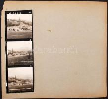 Társadalmi munkában épül a Tabáni park színpad fotósorozat, kartonra ragasztva, feliratozva, 6x6cm