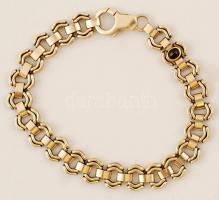 14 K arany (Au) karlánc szintetikus kővel / 14 C gold bravelet 24g