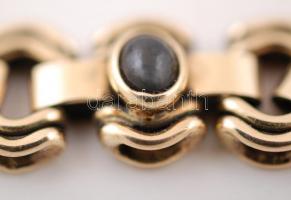 14 K arany (Au) karlánc szintetikus kővel / 14 C gold bravelet 24g