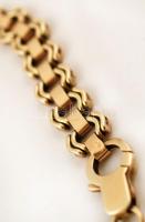 14 K arany (Au) karlánc szintetikus kővel / 14 C gold bravelet 24g