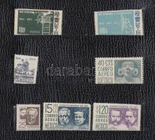 1950-1965 7 stamps in holder, 1950-1965 7 db bélyeg alkalmi tokban