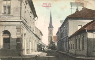 Érsekújvár, Iskola utca, kiadó Schultz Ignácz / School street, church (EK)