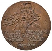 Olaszország 1974. "Giorgio Vasari halálának 400. évfordulója" Br plakett. Szign.: A KIRE (119mm) T:1- Italy 1974. "400th Anniversary - Death of Giorgio Vasari" Br plaque. Sign.: A KIRE (119mm) C:AU