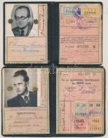 cca 1920 2 db MÁV igazolvány törványszéki tanácsos és bíró részére