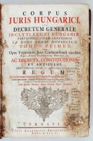 Corpus juris Hungarici seu decretum generale inclyti regni Hungariae partiumque eidem annexarum. 1-2...