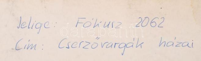 Cserzővargák házai, jelzetlen fotó, hátoldalon feliratozva, 30x40 cm