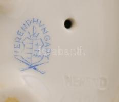 Herendi kacsapár, kézzel festett, jelzett, hibátlan, h:9 cm