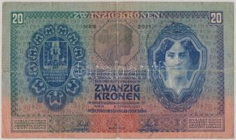 1907. 20K román felülbélyegzéssel T:restaurált