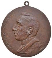 Lengyelország ~1930-1940. "Fryderyk Jurjewicz" Br plakett "BR. LOPIENSCY" gyártói jelzéssel (103mm) T:2 Poland ~1930-1940. "Fryderyk Jurjewicz" Br plaque with makers mark "BR. LOPIENSCY" (103mm) C:XF