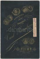 1886 Volosca látképe, keményhátú fotólap fiumei műteremből (Carl Zamboni), hátulján feliratozva, 10,...