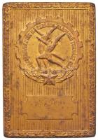 1952. "Szakszervezetek II. Országos Alapfokú Tornász Csapatbajnoksága SZ.O.T. I." aranyozott Br díj plakett (90x63mm) T:2-