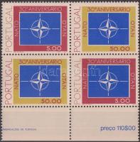 30 éves a NATO 2 sort tartalmazó négyestömb, 30th anniversary of NATO 2 sets in blocks of 4