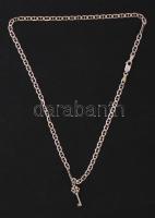 Ezüst (Ag) nyaklánc kulcs formájú medállal / Silver necklace with medal 11g