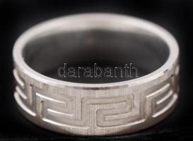 Ezüst (Ag) gyűrű geometrikus mintával / Silver ring 8g