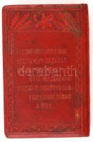 Könyvalakú, vászonkötésű, német gyártmányú (John J. Moser Berlin), gazdagon díszített fém persely &q...