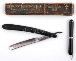 Régi, márkás borotvák: Dreher Budapest (dobozban), G. Felix Solingen, 2db