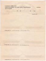 ~1970-1980. "SZÖVOSZ (Szövetkezetek Országos Szövetsége)" kitöltetlen földművesszövetkezet...