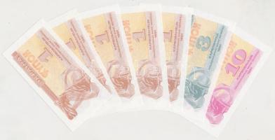 Ukrajna 1991. 1K (5x) + 3K + 10K T:I Ukraine 1991. 1 Karbovanets (5x) + 3 Karbovanets + 10 Karbovanets C:UNC