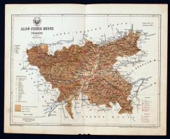 1897 Vármegye térkép tétel: Posner Károly metszése és nyomása, "Pallas Nagy Lexikona", tel...