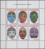 Masks mini sheet, Maszkok kisív