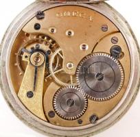 Omega másodperc mutatós zsebóra, működik, sérült számlap, jelzett, fém, d:5 cm