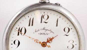 Doxa Anti Magnetique zsebóra, Milánó 1906, fém, működő, számlapon apró hajszálrepedéssel  d:7cm