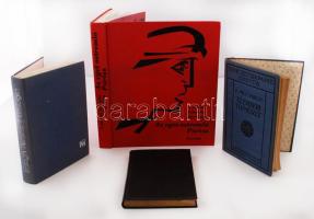 4 db nagyrészt tudomány tematikájú könyv: Balogh Ferenc: Urológia orvostanhallgatók és szakorvosjelöltek számára. Budapest, 1978, Medicina Könyvkiadó.; Mecsnikov E.: Az emberi természet. Tanulmányok. Budapest, 1913, Athenaeum. Kiadói egészvászon kötésben. Szép állapotban.; Feld, Charles et alii  (szerk.): Az eget ostromló Párizs. A párizsi kommün képekben. Budapest, 1971, Corvina. Kiadói egészvászon kötésben.; P. V. Kozsevnyikov: a bőrbetegségek kezelése. Budapest, 1952, Egészségügyi Kiadó. Modern vászon kötésben.