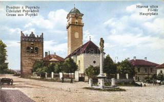 Poprád, Főtér / Hlavna ulica / Hauptplatz / main square