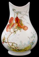 Virág mintás kiöntő, matricás, jelzés nélkül, kopott, m:17 cm