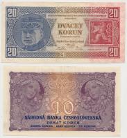 Csehszlovákia 1926. 20K "SPECIMEN" perforációval + 1927. 10K T:II
Czechoslovakia 1926. 20 ...