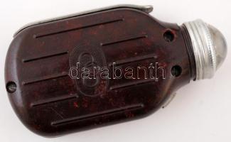 Gebr.Schmidt dinamós zseblámpa, eredeti dobozában, működőképes állapotban, használati útmutatóval / "Gebr.Schmidt Dínamo-Taschenlampe", good condition