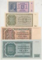 Német 3. Birodalom / Cseh-Morva Protektorátus 1940. 5K + 1942. 500K + 1000K + 1944. 50K mindegyik &q...