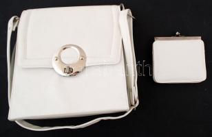 Retró, női, válltáska pénztárcával, műbőr, 22x21x5cm