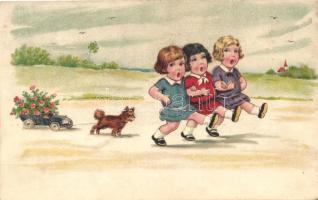 Gyerekek, litho, Children, litho